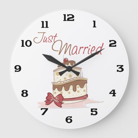 Grande Horloge Ronde Just Married Wedding Cake (Recto)