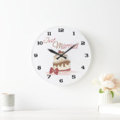 Grande Horloge Ronde Just Married Wedding Cake (Maison)