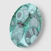 Grande Horloge Ronde Just Teal Acrylic Wall Clock (Angle)