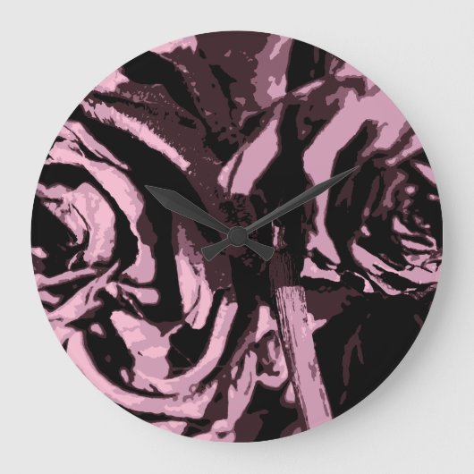 Grande Horloge Ronde Juste quelques Roses (Recto)