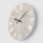 Grande Horloge Ronde jute naturel (Angle)