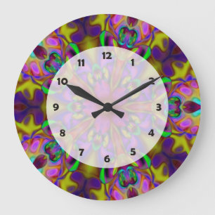 Grande Horloge Ronde Kaleidoscope Apophyse Fractage Art - II