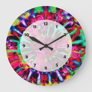 Grande Horloge Ronde Kaléidoscope Apophysis Fractal Art - I