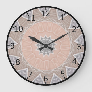 Grande Horloge Ronde Kaleidoscope coloré