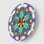 Grande Horloge Ronde Kaleidoscope de confection (Angle)