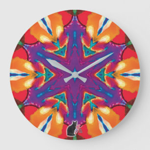 Grande Horloge Ronde Kaléidoscope Réticule