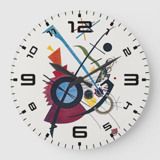 Grande Horloge Ronde Kandinsky Blue Bauhaus Art Wall Clock (Recto)