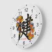Grande Horloge Ronde Kanji Koi (Angle)