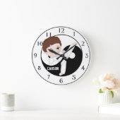 Grande Horloge Ronde Karate Boy Wall Clock (Maison)