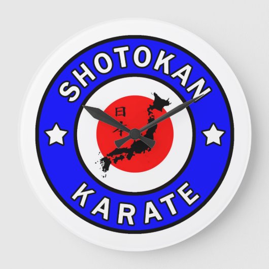 Grande Horloge Ronde Karaté de Shotokan (Recto)