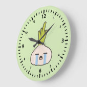 Grande Horloge Ronde Kawaii Onion (Angle)