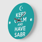 Grande Horloge Ronde Keep Calm Islamic (Angle)