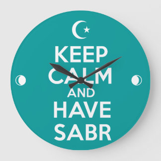 Grande Horloge Ronde Keep Calm Islamic