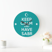 Grande Horloge Ronde Keep Calm Islamic (Maison)