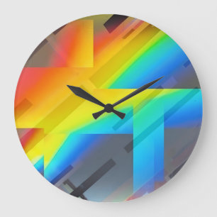 Grande Horloge Ronde Ken Gage Nothiiing Art abstrait surréaliste fin
