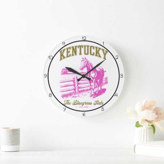 Grande Horloge Ronde Kentucky Bluegrass State Horse (Maison)