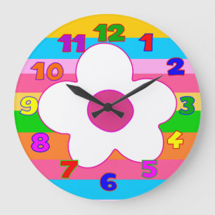 Grande Horloge Ronde kids wall clock,kids room,girroom