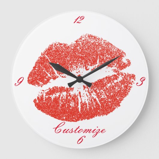 Grande Horloge Ronde Kissing Red lips (Recto)