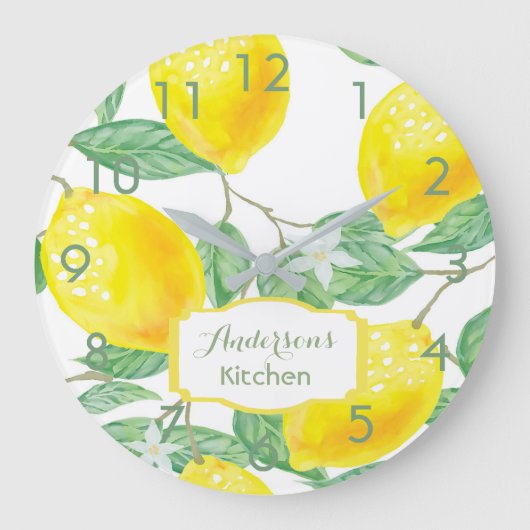 Grande Horloge Ronde Kitchen wall clock lemons name (Recto)
