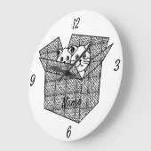 Grande Horloge Ronde Kittens dans une boîte Thunder_Cove (Angle)
