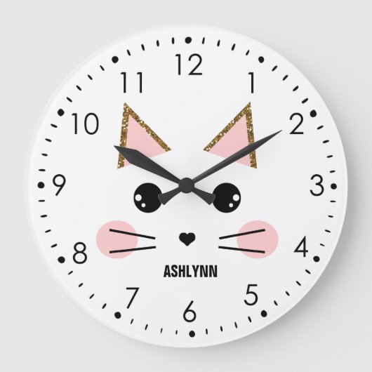 Grande Horloge Ronde Kitty Cat (Recto)