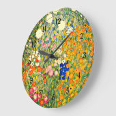 Grande Horloge Ronde Klimt - Jardin Fleur 1907 (Angle)