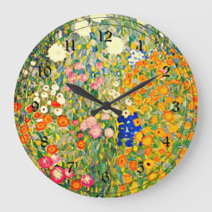 Grande Horloge Ronde Klimt - Jardin Fleur 1907