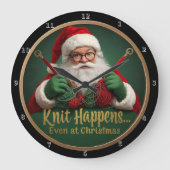 Grande Horloge Ronde Knit arrive Père Noël (Recto)