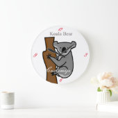 Grande Horloge Ronde Koala Bear Escalade Tree Thunder_Cove (Maison)