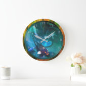 Grande Horloge Ronde Koi Fish JOY DE KOI (Maison)