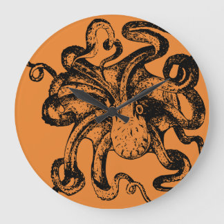 Grande Horloge Ronde Kraken d'Awesome