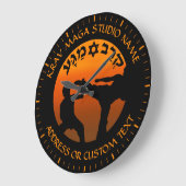 Grande Horloge Ronde Krav Maga Israel Combat System Studio (Angle)