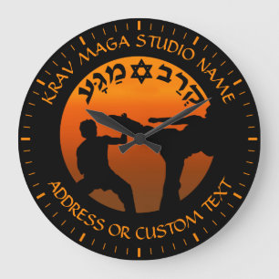 Grande Horloge Ronde Krav Maga Israeli Combat System Studio