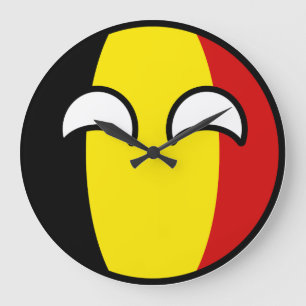 Grande Horloge Ronde La Belgique Geeky tendante drôle Countryball