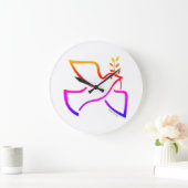 Grande Horloge Ronde La colombe de la paix (Maison)