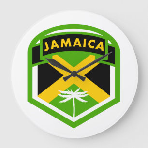 Grande Horloge Ronde La crête du drapeau jamaïcain