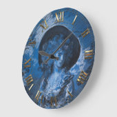 Grande Horloge Ronde La dame à Bleu (Angle)
