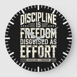 Grande Horloge Ronde La Discipline Est La Liberté Déguisée Comme Effort
