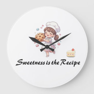 GRANDE HORLOGE RONDE LA DOUCEUR EST LA RECETTE MIGNON ANIME