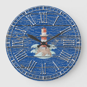 Grande Horloge Ronde La finition patinée de phare personnalisent