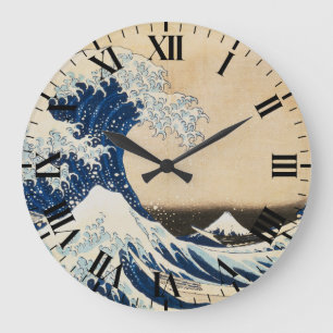 Grande Horloge Ronde La Grande Vague au large de Kanagawa par Hokusai