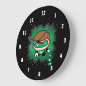 Grande Horloge Ronde La lanterne verte de Chibi traverse l'espace (Angle)