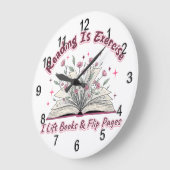 Grande Horloge Ronde La Lecture Est L'Exercice... (Angle)