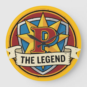 Grande Horloge Ronde La Légende Monogram P - Joueur de super-héros pers