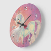 Grande Horloge Ronde La licorne rougissent dedans de l'aube (Angle)