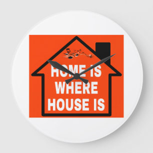 GRANDE HORLOGE RONDE LA MAISON EST OÙ LA MAISON EST BLANCHE FONTS OU FO