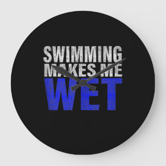 Grande Horloge Ronde La natation me rend Débardeur