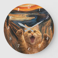 La parodie d'art du chat qui hurle                