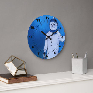 Grande Horloge Ronde La peinture de l'évasion du bonhomme de neige par
