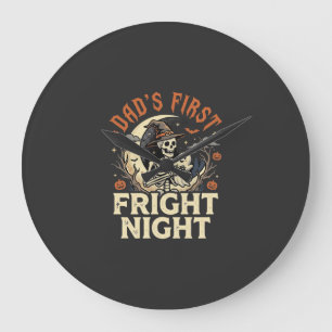 Grande Horloge Ronde La première nuit effrayante de papa Halloween